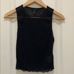 🖤 Forever 21 Sheer Black Crop Top (Size Small)
